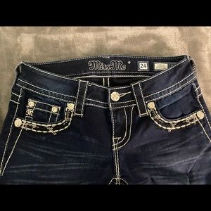 Miss Me Super Skinny Jeans size 24 Dark Blue